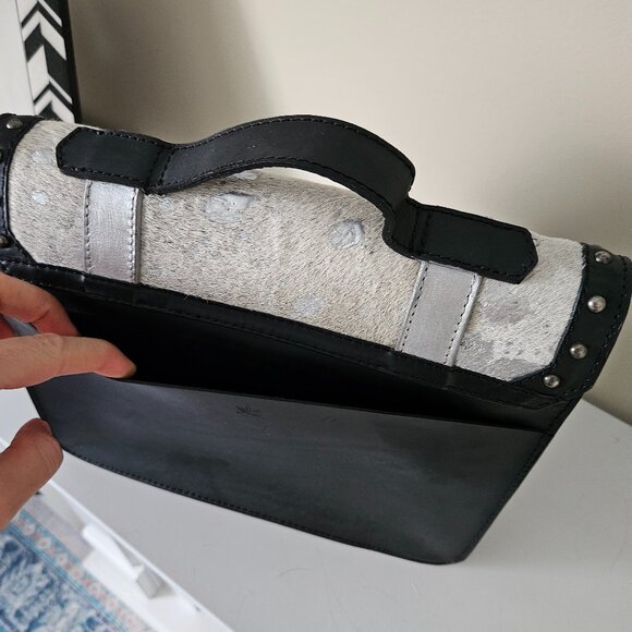 Mezcalero Silver/Cowhide Leather Crossbody Bag - Picture 4 of 7